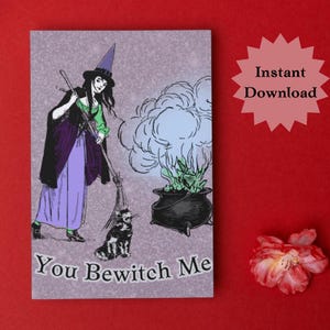 Spooky Valentine You Bewitch Me - Witchy Valentine 1