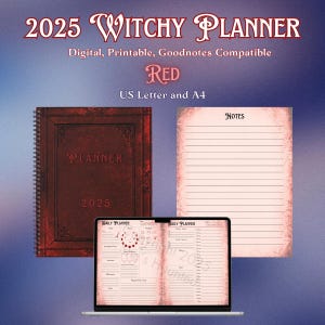 2025 Red Witchy Planner