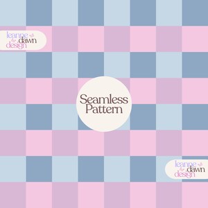 Muted Blue and Purple Checker Seamless Pattern | Spring Muted Checker Pattern | Gingham Spring Pattern | Trendy Gingham png Digital Pattern