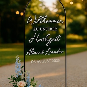 Personalisierte Schriftzüge | Empfangstafel | Willkommenschild | DIY | Vinyl Aufkleber für Hochzeit | Namen & Datum | Deko | Sticker |