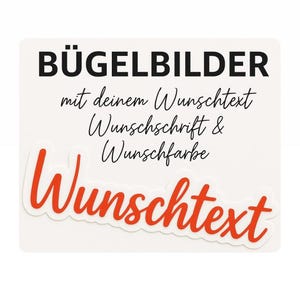 Bügelbild | Personalisiertes Bügelbild | Name und Spruch | Wunschtext | Wunschname | Schriftzug | Flexfolie | Bügelaufkleber