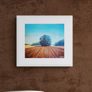 Positive Fine Art - Serene Horizon – Pintura original de paisagem a óleo sobre painel