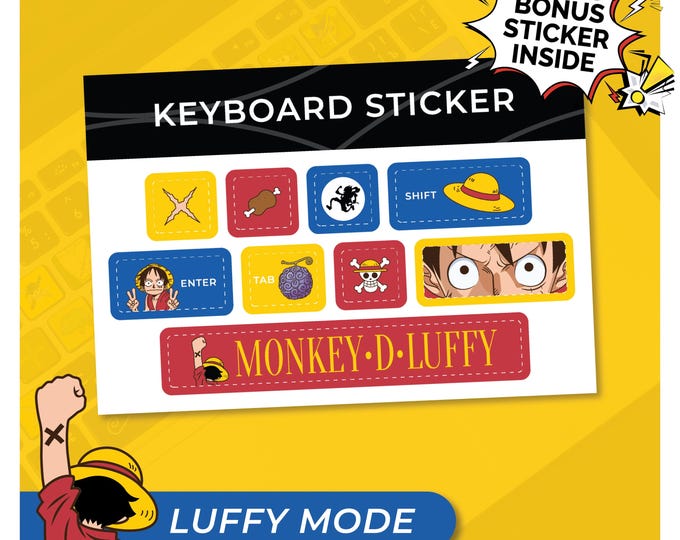 One Piece Keyboard Sticker This item is unavailable - Etsy