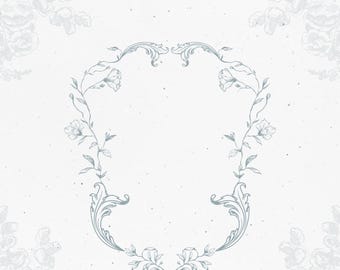 Marco floral de boda vintage: vector de escudo botánico (descarga EPS)