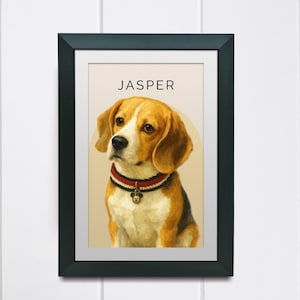 Custom Pet Portrait from Photo, Personalized Digital Pet Art, Printable Dog or Cat Illustration, Dog or Cat Memorial Gift, Digital Download