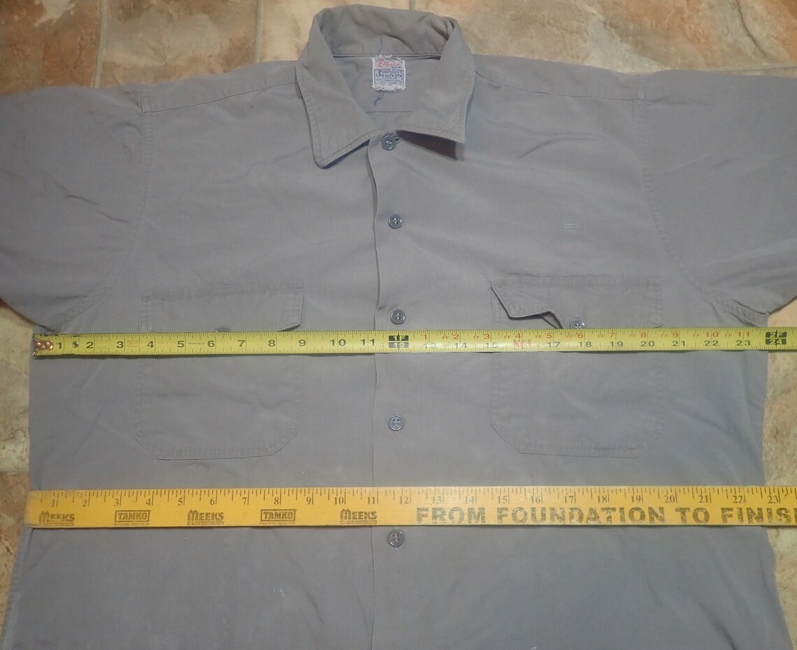 1950s Elbeco Sanforized Poplin Military Shirt Short Sleeve - Etsy