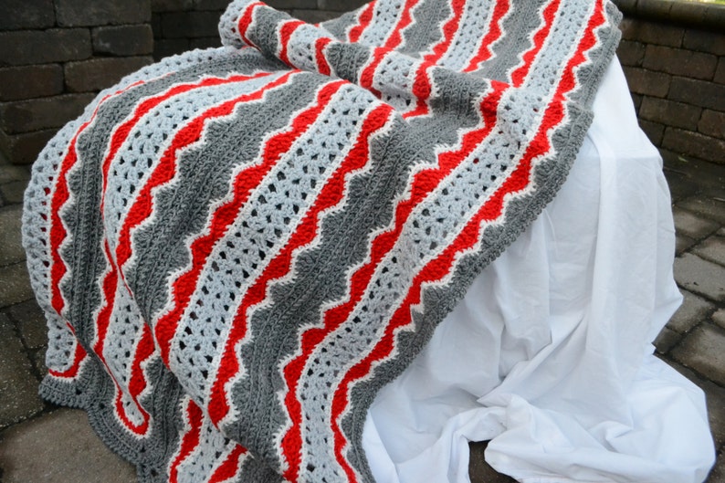 Ohio State Afghan Crocheted afghan Handmade Ohio State | Etsy