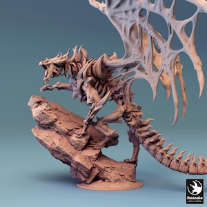 Grimdark Undead Dragon rescale miniatures Awesome detailed big model UK seller