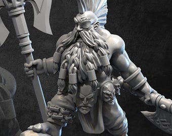 Dwarf Empire Miniature: 3D Resin RPG Figurine (28-32mm Scale)
