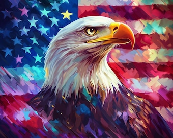 アメリカンイーグルフラッグアート：愛国的なアメリカのイラスト
