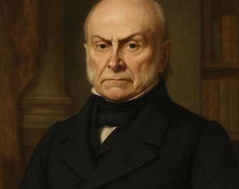 John Quincy Adams Portrait: Vintage Americana Wall Art (Digital Download)
