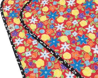 Wave Quilted Vintage Collection "Flower Power" Pet Mats by Barking Dog Blankets Dog Mat or Cat Mat Hawaiian Print Dog Blanket or Cat Blanket