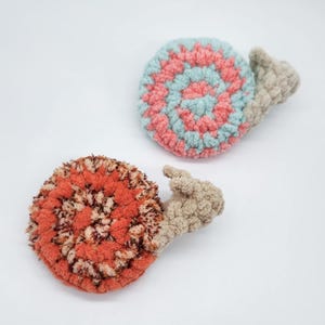 Crocheted Snail Ice Pack Cover: Chenille Boo Boo Buddy