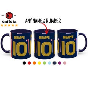 Real Madrid Mug, Mbappe Mug, Customizable Sports Gift, Unique Present for Football Fans, Match Day Drinkware, Stylish Mug, Ronaldo, France