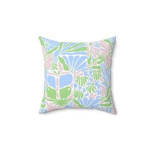 Botanical Square Pillow, Floral Home Decor, Garden Theme Cushion, Nature Inspired Gift, Cozy Pillow for Any Occasion