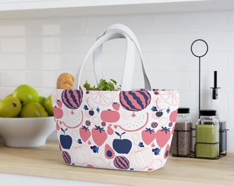 Fruit Pattern Lunch Bag: Insulated Neoprene Tote