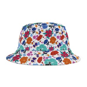 Chapéu Bucket Floral, Chapéu de Verão, Boné para Atividades ao Ar Livre, Acessório para Festivais, Roupa de Praia, Moda Primavera, Traje para Festa no Jardim