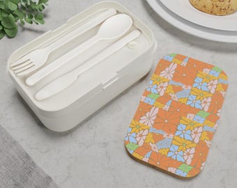 Floral Bento Lunch Box: Eco-Friendly Meal Prep Container