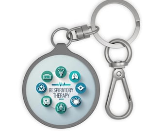 Llavero inspirador de terapia respiratoria, regalo para terapeutas respiratorios, reconocimiento a profesionales de la salud, llavero para profesionales médicos.