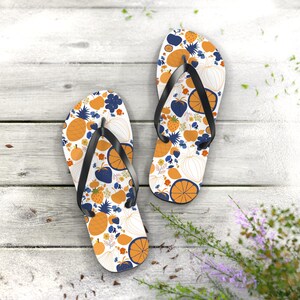 Tropical Fruit Flip Flops, Summer Sandals, Beach Footwear, Vacation Accessories, Fun Summer Style, Gift for Him/Her