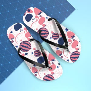 Colorful Summer Flip Flops for Beach Days, Pool Parties, Vacation Wear, Fun Footwear, Gift for Her