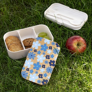 Floral Bento Lunch Box, Eco-Friendly Meal Container, Perfect for Work, School, Picnics, Gift for Foodies, Easy to Clean
