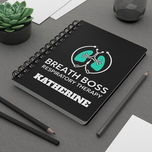 Journal de thérapie respiratoire Breath Boss, cadeau personnalisé pour les professionnels de la santé, appréciation d'une infirmière, prise de notes animée, [...]