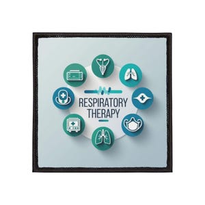 Respiratory Therapy Iron-On Patches, Unique Medical Patches for Jackets, Bags, Gifts for Healthcare Workers, Nurses