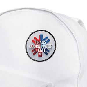 Aangepaste opstrijkpatches voor ambulancepersoneel, leuke chaos-coördinatorpatch, unieke cadeaus voor eerstehulpverleners, medische humor bij noodgevallen, accessoires voor dokter,