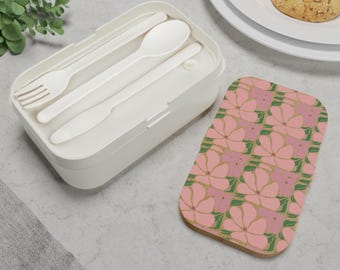 Floral Bento Lunch Box: Eco-Friendly Meal Prep Container