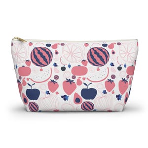 Fruit Pattern Accessory Pouch - Perfect for Makeup, Travel, or Stationery, Summer Vibes, Gift for Her, Cute Organizer
