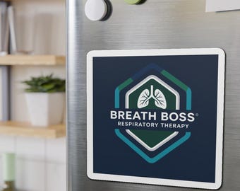 Breath Boss Die-Cut Magnet: Inspirational Respiratory Therapy Decor