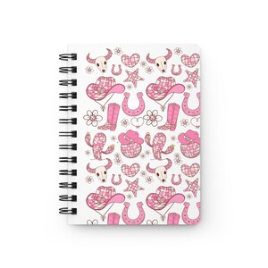 Whimsical Cowgirl Spiral Bound Journal - Cute Notebook for Cowgirl Lovers, Wild West Decor, Gift for Her, Writing Journal, Travel Diary