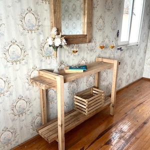 Console,Dresuar Wood Console Table, Rustic Farmhouse Console Table Wooden, Entry Way Table Console Furniture, Narrow Hallway Table