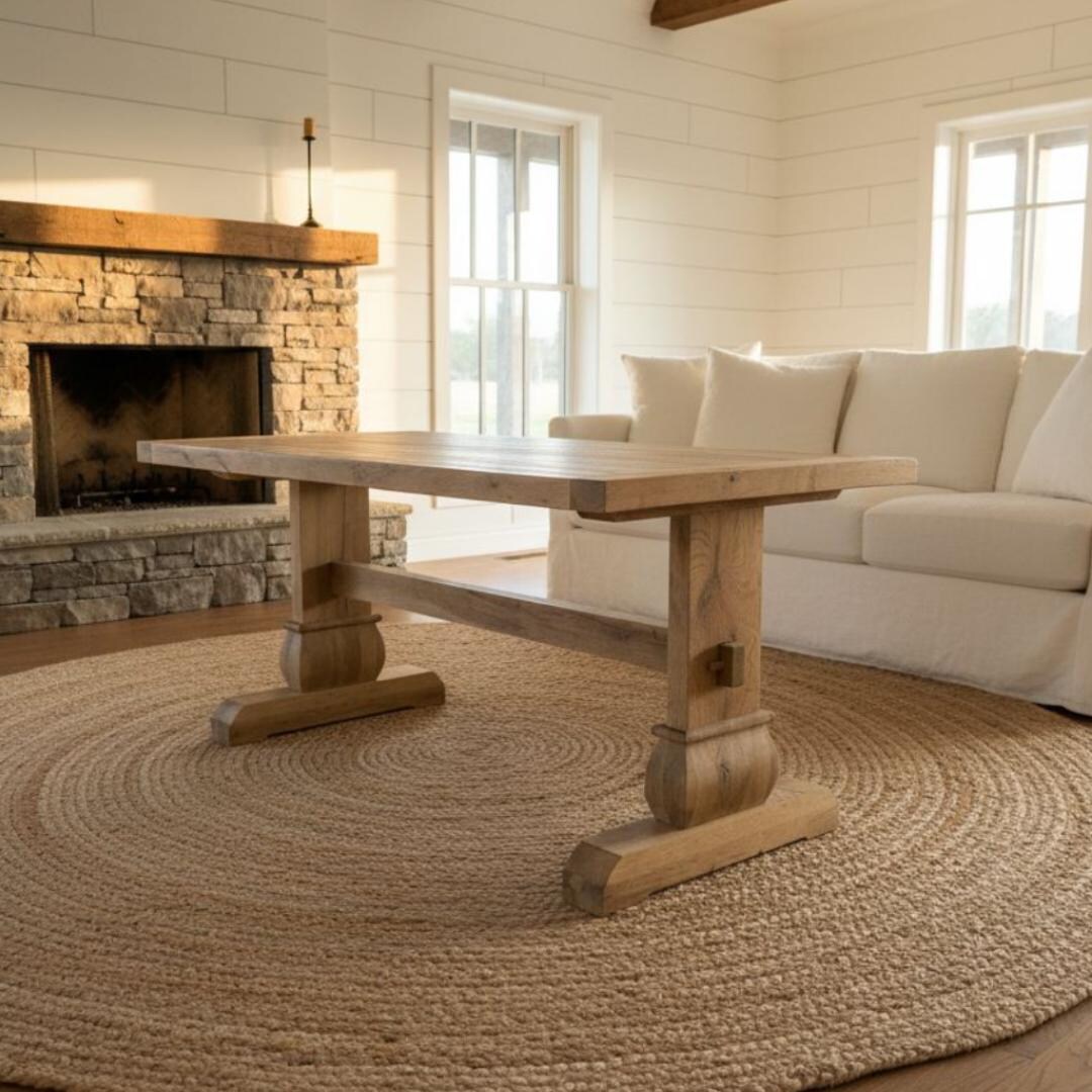 Handmade Solid Oak Dining Table: Rustic Modern Design - Etsy