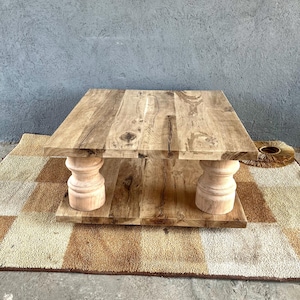 Rustic Barnwood Stool: Handcrafted Reclaimed Wood Accent Table