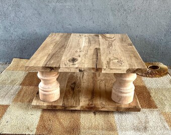 coffee table,rustic coffee table,log coffee table,farmhouse coffee table,Square coffee table,home decor,modern home coffee table,oak table