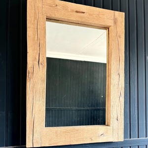 Reclaimed Wood Wall Mirror: Rustic Farmhouse Decor