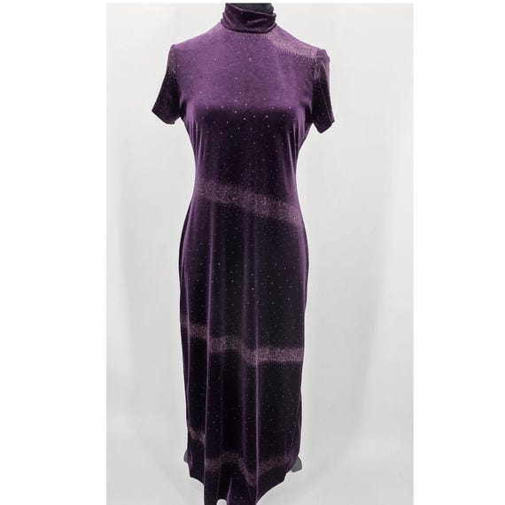 jessica howard purple dress Jessica Howard Womens V Neck Embellished Evening Dress Purple 6