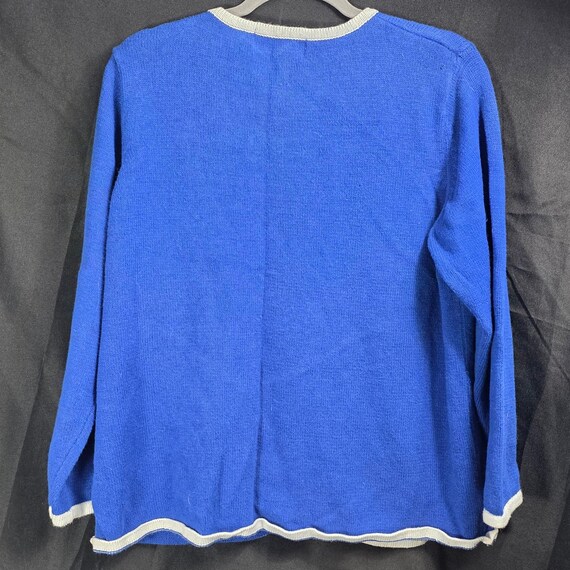Pull Cardigan Femme Bleu – Style Hiver, Fêtes De Noël Et Nouvel An – Laine Mélangée