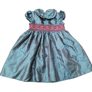 4t smocked christmas dress Margaret Long Sleeve Smocked Christmas Dress