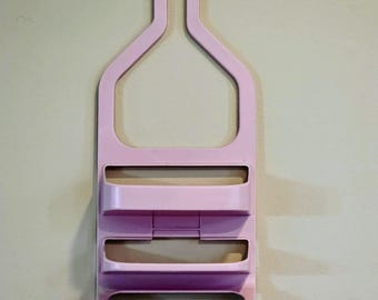Vintage Rubbermaid Bath / Shower Caddy Pink RARE 2820 Hanging Soap Tray Plastic