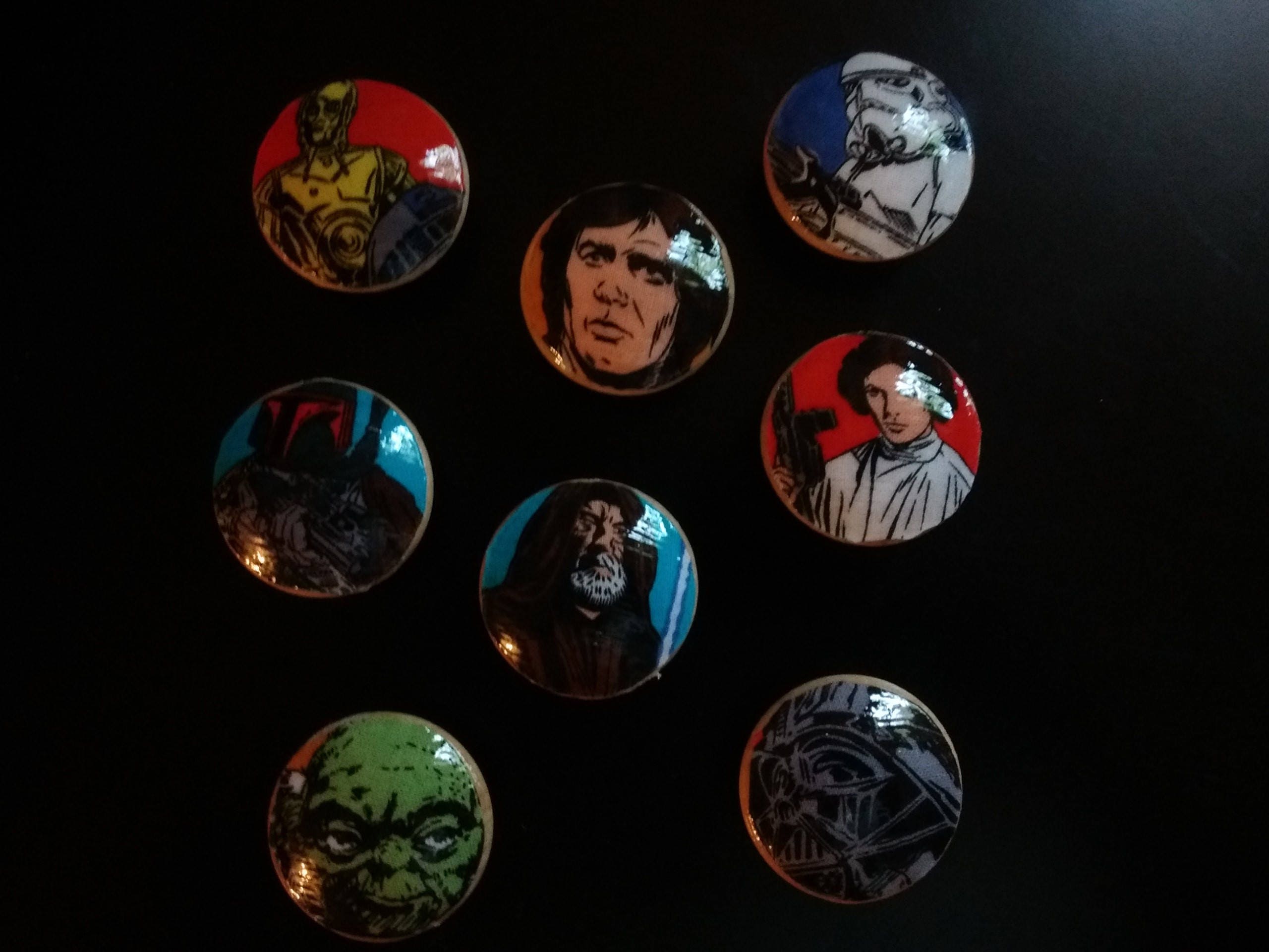 Handmade Knobs Drawer Pull Set of 8 Star Wars Dresser Knob Etsy