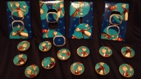 Handmade Knobs Drawer Pull Dr Seuss Dresser Knob Pulls Switch Etsy