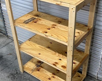 Planken voor planken, heavy-duty 6'tallx4'widex2" diep, eenvoudige, gemakkelijke instructies, pdf-download, zuinig, optionele constructies, supersterk, doe-het-zelf