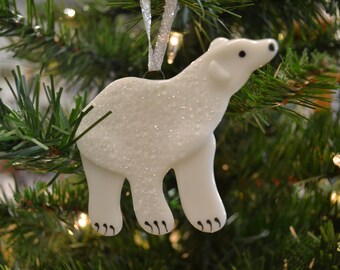 polar bear ornament christmas ornament fused glass alaska animal arctic animal christmas decor home decor glass bear - Polar Bear Christmas Decorations polar bear ornament christmas ornament fused glass alaska animal arctic animal christmas decor home decor glass bear - Polar Bear Christmas Decorations
