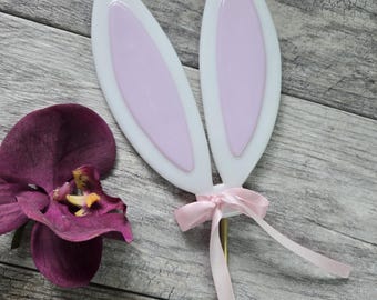 Geschmolzener Glashasenohren-Pflanzeneinsatz: Ostern Gartendekor