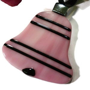 Diva Christmas Ornament, Fused Glass, Pink, Black, Sun Catcher, Retro, Old Fashioned, Girly image 3
