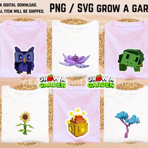 Grow a Garden Roblox Inspired Bundle SVG/PNG | 12x12 size Cricut & Silhouette Compatible| Party decor, Cake topper, Stickers, Crafting