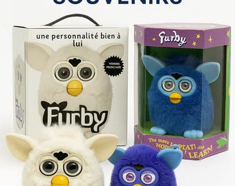 Vintage White Snowball Furby Tomy 1998 WORKING With Green Eyes
